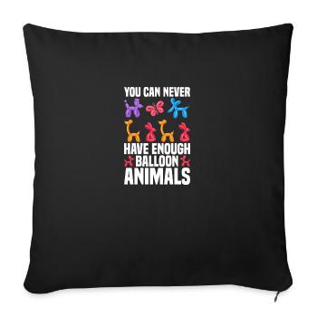 Ballon d’artiste ballon Animal Lover Ballon - Housse de coussin décorative 45 x 45 cm - noir - Devant