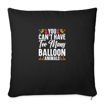 Balloon Twisting Kit Professional Balloon Animal - Sofakissenbezug 45 x 45 cm - Schwarz - Vorne