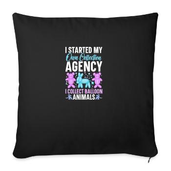 Ballon amoureux des animaux ballon twisting kit ballon - Housse de coussin décorative 45 x 45 cm - noir - Devant