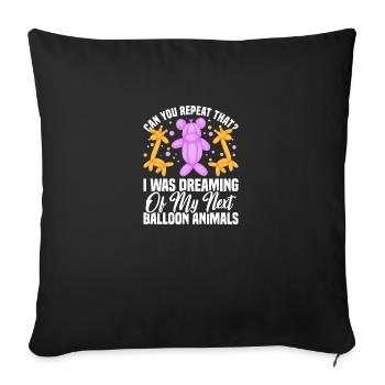Ballon artiste ballon twisting kit ballon - Housse de coussin décorative 45 x 45 cm - noir - Devant