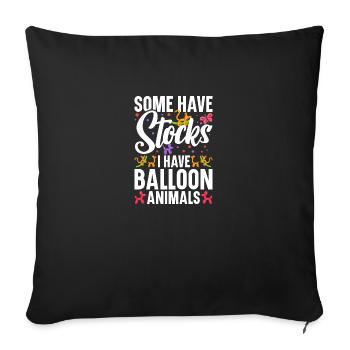 Balloon Twisting Animal Lover Professional - Sofa pillowcase 17,3'' x 17,3'' (45 x 45 cm) - black - Front