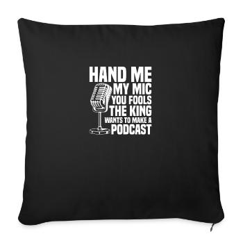 Podcaster Camera Podcasting Supplies Podcast - Housse de coussin décorative 45 x 45 cm - noir - Devant
