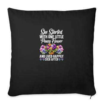 Gardening Tools Pansy Flower Seeds Pansies Live - Sofakissenbezug 45 x 45 cm - Schwarz - Vorne