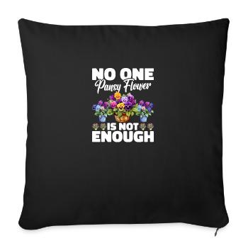 Pansies for Outdoors Pansy Seeds Pansy Flower - Sofa pillowcase 17,3'' x 17,3'' (45 x 45 cm) - black - Front