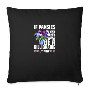Pansy Seeds Pansies for Outdoors Pansy Flower - Sofa pillowcase 17,3'' x 17,3'' (45 x 45 cm) - black - Front