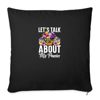 Pansy Seeds Pansies for Outdoors Pansy Flower - Sofa pillowcase 17,3'' x 17,3'' (45 x 45 cm) - black - Front