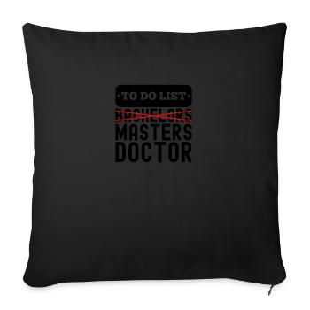 To Do List Bachelors Masters Degree Graduation - Sofakissenbezug 45 x 45 cm - Schwarz - Vorne
