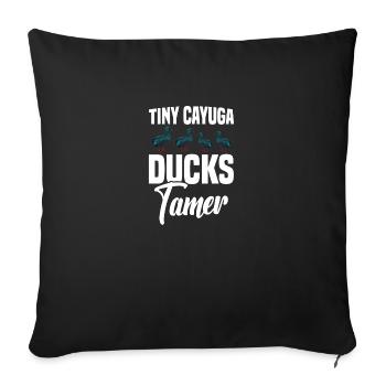 Cayuga Duck Owner Jouets d’enclos d’animaux en peluche - Housse de coussin décorative 45 x 45 cm - noir - Devant