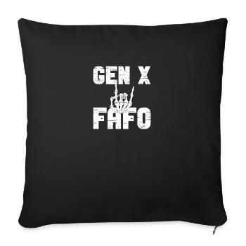 Gen X FAFO Generation X - Sofa pillowcase 17,3'' x 17,3'' (45 x 45 cm) - black - Front