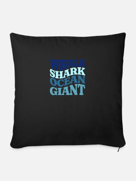 Whale Shark - Sofakissenbezug 45 x 45 cm - Schwarz
