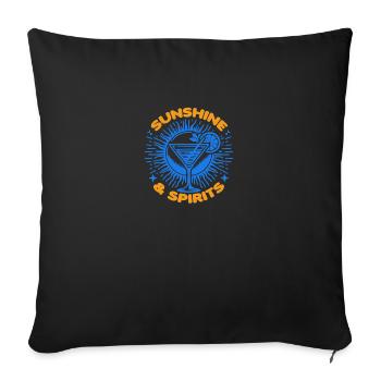 Sunshine & Spirits - Relaxing Day Drinking Vibes - Sofakissenbezug 45 x 45 cm - Schwarz - Vorne