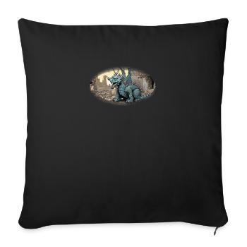Garbage Dragon - Sofa pillowcase 17,3'' x 17,3'' (45 x 45 cm) - black - Front