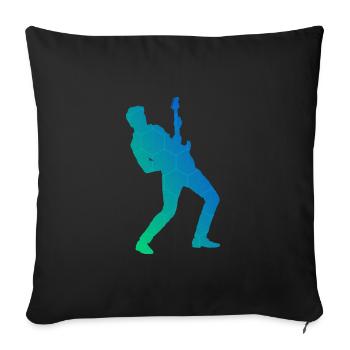 electronic guitar Guitar Electric guitar Guitar - Sofa pillowcase 17,3'' x 17,3'' (45 x 45 cm) - black - Front