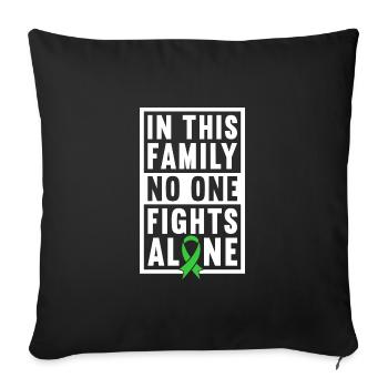 In May, we wear Green Mental Health - Sofa pillowcase 17,3'' x 17,3'' (45 x 45 cm) - black - Front
