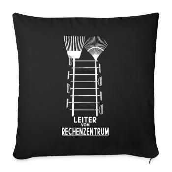 LEITER VOM RECHENZENTRUM - Sofakissenbezug 45 x 45 cm - Schwarz - Vorne