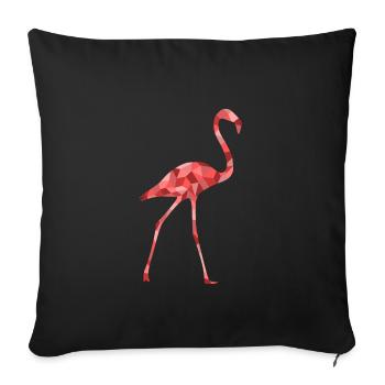 Flamingo cubist - Sofa pillowcase 17,3'' x 17,3'' (45 x 45 cm) - black - Front