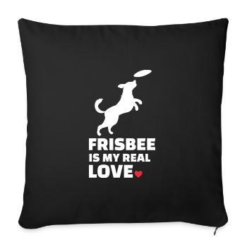 J’adore le frisbee - Housse de coussin décorative 45 x 45 cm - noir - Devant