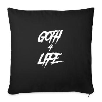 Goth Boy Clique Goth 4 Life - Sofa pillowcase 17,3'' x 17,3'' (45 x 45 cm) - black - Front