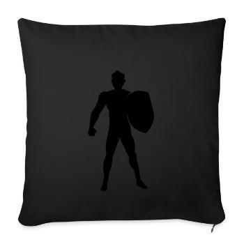 héros - Housse de coussin décorative 45 x 45 cm - noir - Devant