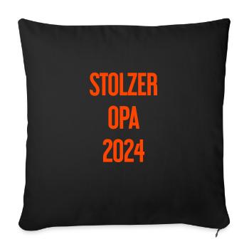 Proud Grandpa 2024 – Perfect for New Grandpa - Sofa pillowcase 17,3'' x 17,3'' (45 x 45 cm) - black - Front