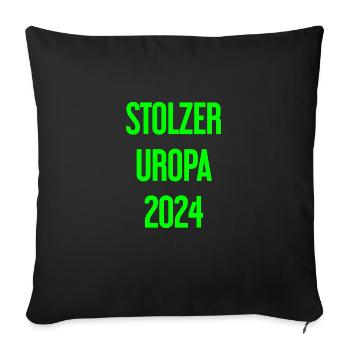 Proud great-grandpa 2024 - Sofa pillowcase 17,3'' x 17,3'' (45 x 45 cm) - black - Front