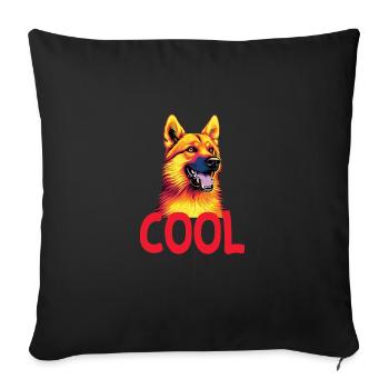Ein cooler Hund - Sofakissenbezug 45 x 45 cm - Schwarz - Vorne