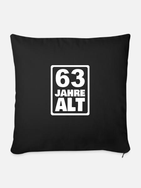 63 - Sofakissenbezug 45 x 45 cm - Schwarz