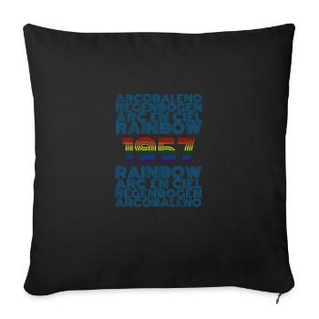 Rainbow 1957 - Sofa pillowcase 17,3'' x 17,3'' (45 x 45 cm) - black - Front