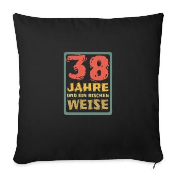 38 - Sofakissenbezug 45 x 45 cm - Schwarz - Vorne