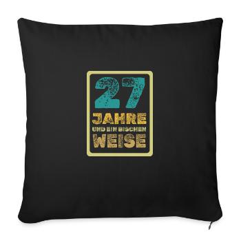 Weisheit 27 - Sofakissenbezug 45 x 45 cm - Schwarz - Vorne