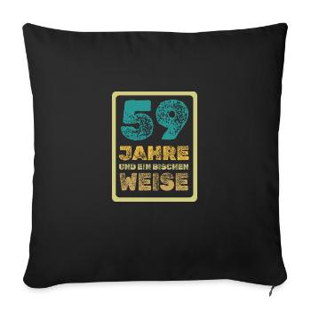 Weisheit 59 - Sofakissenbezug 45 x 45 cm - Schwarz - Vorne