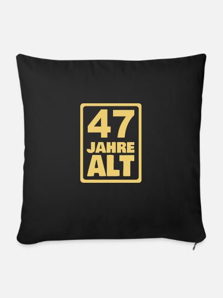 47 - Sofakissenbezug 45 x 45 cm - Schwarz