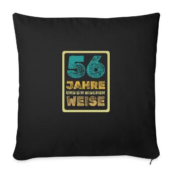 Age 56 - Sofa pillowcase 17,3'' x 17,3'' (45 x 45 cm) - black - Front