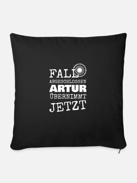 Artur - Sofakissenbezug 45 x 45 cm - Schwarz