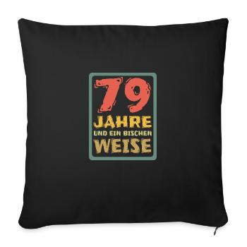 Proverb 79 - Sofa pillowcase 17,3'' x 17,3'' (45 x 45 cm) - black - Front