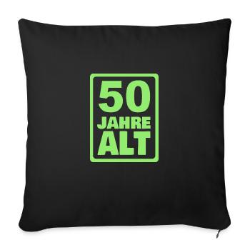 50 - Housse de coussin décorative 45 x 45 cm - noir - Devant