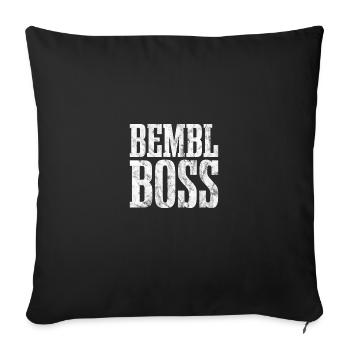 Apfelwein Bemblboss Geschenkidee Hessen - Sofakissenbezug 45 x 45 cm - Schwarz - Vorne