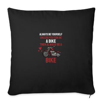 Motocyclisme Cadeau amusant motocyclistes - Housse de coussin décorative 45 x 45 cm - noir - Devant