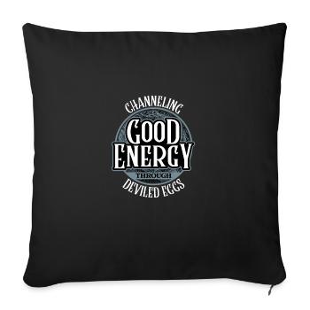 Channeling Good Energy Through Deviled Eggs Style - Sofa pillowcase 17,3'' x 17,3'' (45 x 45 cm) - black - Front