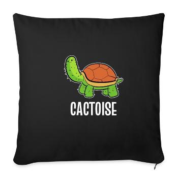 Cactoise animal and cactus lovers gift - Sofa pillowcase 17,3'' x 17,3'' (45 x 45 cm) - black - Front