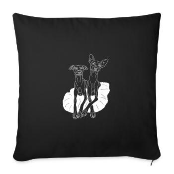 Italienes Windspiel - Sofakissenbezug 45 x 45 cm - Schwarz - Vorne