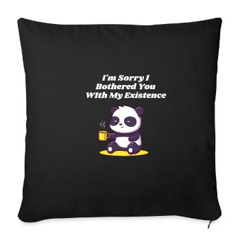 Je suis désolé de vous avoir envoyé des sarkas introvertis - Housse de coussin décorative 45 x 45 cm - noir - Devant