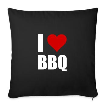 BBQ - Sofakissenbezug 45 x 45 cm - Schwarz - Vorne
