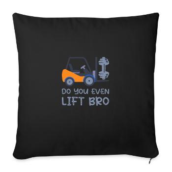 Forklift Saying Forklift Gift Warehouseman - Sofa pillowcase 17,3'' x 17,3'' (45 x 45 cm) - black - Front