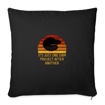 Bieber Rodent Funny Saying - Sofa pillowcase 17,3'' x 17,3'' (45 x 45 cm) - black - Front
