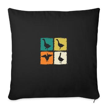 Gans - Sofakissenbezug 45 x 45 cm - Schwarz - Vorne