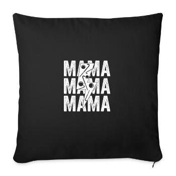Joueur de hockey sur gazon maman maman hockey sur gazon - Housse de coussin décorative 45 x 45 cm - noir - Devant