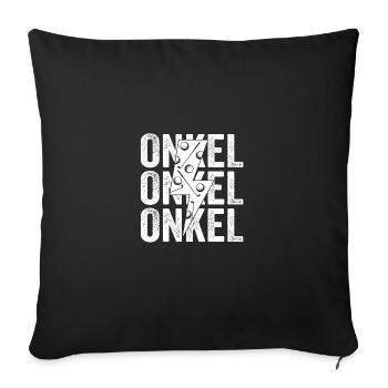 Golfspieler Onkel Golf - Sofakissenbezug 45 x 45 cm - Schwarz - Vorne