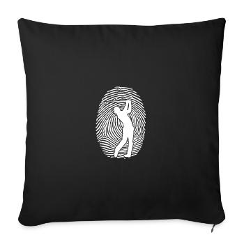 Golfers Golf - Sofa pillowcase 17,3'' x 17,3'' (45 x 45 cm) - black - Front