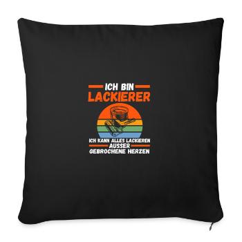 Peintre automobile Peintre automobile Peintre - Housse de coussin décorative 45 x 45 cm - noir - Devant
